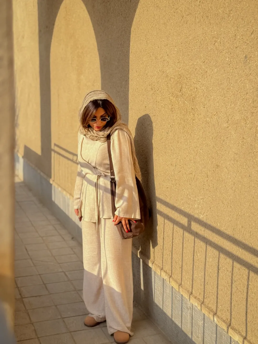 ست شومیز و شلوار لینن ایتالیایی فری سایز (۴۴)